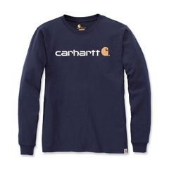 Carhartt Long sleeve t-shirt Core logo navy (Fits: > size XL)