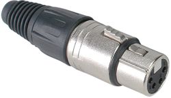 NEUTRIK NC4FX XLR FEMALE NICKEL 4-PIN - Neutrik