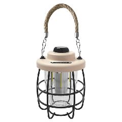 Μπεζ φαναράκι επαναφορτιζόμενο LED 3.2W με 3 μοτίβα φωτισμού και μέγιστη διάρκεια λειτουργίας 40 ώρες