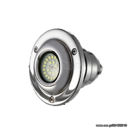 Acqua Source Χωνευτό Βιδωτό (2'') Φωτιστικό LED 5W Σε Ψυχρό Φως (6000K) Μπρούτζινο Επιχρωμιωμένο - Ψυχρό φως (5500-6500Κ)