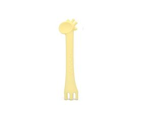 Kikkaboo Κουτάλι Φαγητού Σιλικόνης Giraffe Yellow 31302040083