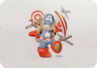 Σουπλά τραπεζιού baby Captain America