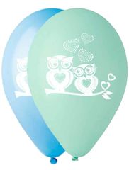 12″ Μπαλόνι τυπωμένο Κουκουβάγια μπλε