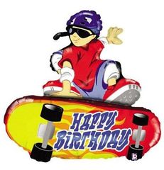 Μπαλόνι Skateboard Happy Birthday 96 εκ