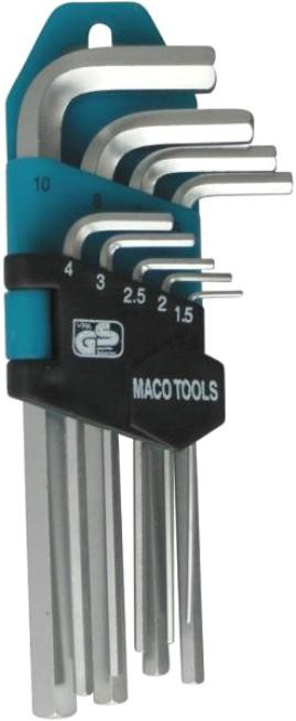 ALLEN ΚΛΕΙΔΙΑ ΣΕΤ 9 ΤΕΜ. 1.5-10mm MACO-TOOLS
