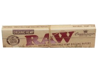 Χαρτάκια RAW Organic Hemp Connoisseur Kingsize Slim  με 32 Φύλλα και 32 Τζιβάνες - 1 Πακετάκι