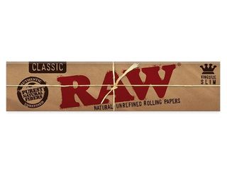 Χαρτάκια RAW King Size SLIM Classic ακατέργαστο με 32 φύλλα - 1 Πακετάκι 716165177357
