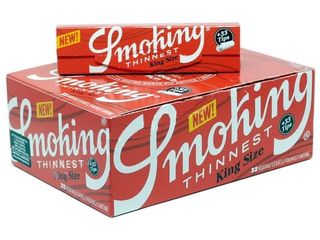Χαρτάκια Smoking Thinnest King Size με 33 φύλλα και Τζιβάνες (Συσκευασία των 24) 8414775018016