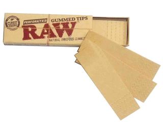 Τζιβάνες Raw Perforated Gum Tips Ακατέργαστες Διάτρητες με Κόλλα  - 1 Πακετάκι