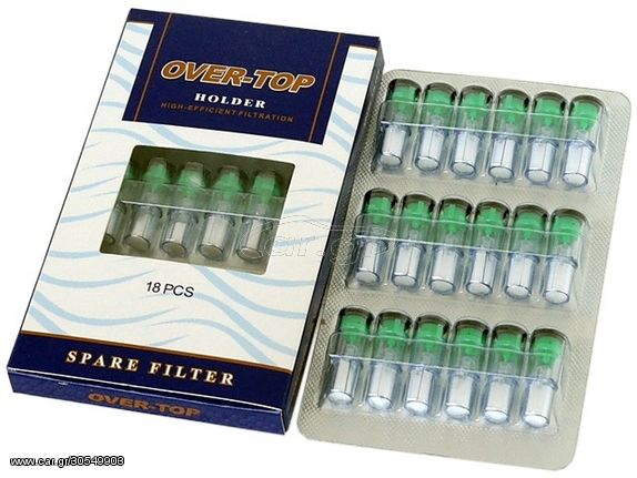 Ανταλλακτικά φίλτρα πίπας τσιγάρου OVER TOP HOLDER SPARE FILTERS 0-27 027