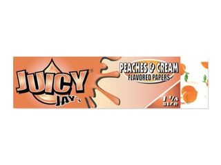 Χαρτάκια στριφτού Αρωματικά Juicy Jays 1&1/4 Peaches & Cream (ροδάκινο και κρέμα) - 1 Πακετάκι