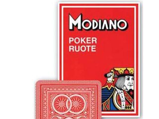 MODIANO POKER RUOTE ΚΟΚΚΙΝΗ ΤΡΑΠΟΥΛΑ ΑΠΟ ΠΛΑΣΤΙΚΟΠΟΙΗΜΕΝΟ ΧΑΡΤΙ