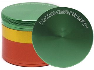 Τρίφτης καπνού HAMMERCRAFT 4 PARTS ALUMINUM 2 1/2 GRINDER RASTA 63mm 13701