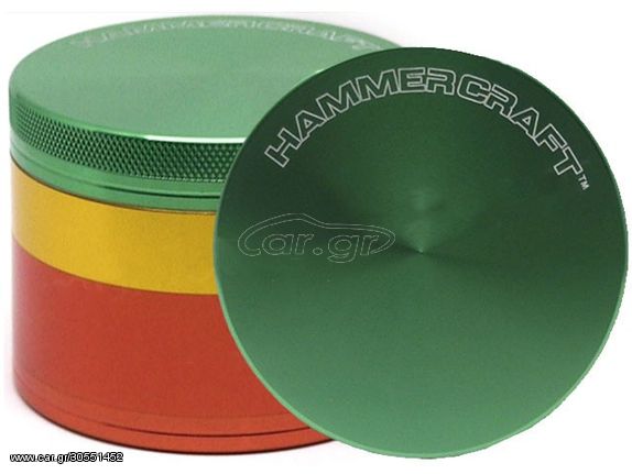 Τρίφτης καπνού HAMMERCRAFT 4 PARTS ALUMINUM 2 1/2 GRINDER RASTA 63mm 13701