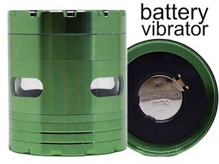 Τρίφτης καπνού CONEY Vibra Grinder 63mm Green με δόνηση μεταλλικός (4 parts) 0212383