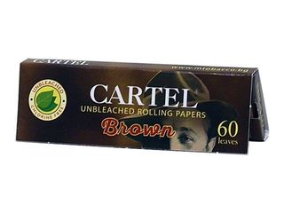 Χαρτάκια CARTEL Brown 60 φύλλων Ακατέργαστα - 1 πακετάκι