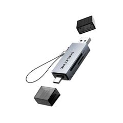 CABLETIME card reader CT-ACSD3-AG, SD/micro SD, USB/USB-C, 5Gbps, γκρι