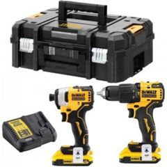 DEWALT - DCK2111L2T Σετ Brushless Δραπ/δο Kρουστικό 12V (DCD706) και Παλμικό Kατσαβίδι 12V (DCF801) 2x3.0Ah σε TSTAK