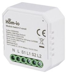 HOM-IO SMART ΔΙΑΚΟΠΤΗΣ 2 ΚΑΝΑΛΙΩΝ - SMART65474