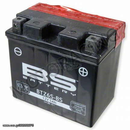 ΜΠΑΤΑΡΙΑ ΜΗΧΑΝΗΣ ΜΠΑΤΑΡΙΑ HONDA INNOVA 125 / INNOVA 125i / CBR 125R 04'-14' BS-BATTERY 12V 5Ah BTZ6S-BS ΜΕ ΥΓΡΑ