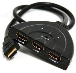 CABLEXPERT HDMI INTERFACE SWITCH 3 PORTS BUILD IN CABLE - (DSW-HDMI-35)