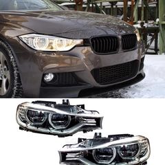 ΦΑΝΑΡΙΑ ΕΜΠΡΟΣ BMW 3 Series 3er F30 F31 Sedan Touring (2011-up) Full LED Angel Eyes Headlights