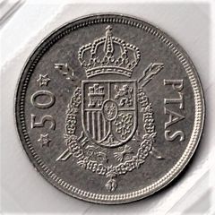 SPAIN 50 { PTAS } Pesetas 1975 - Juan Carlos I 