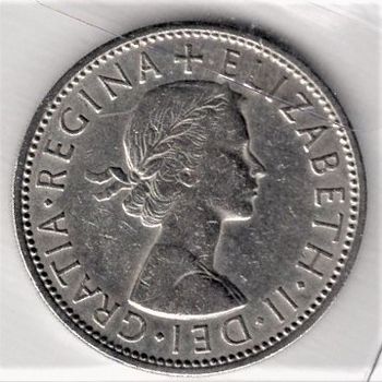 2 Shillings 1961 - Elizabeth II 1st portrait; no 'BRITT:OMN' G.BRITAIN .