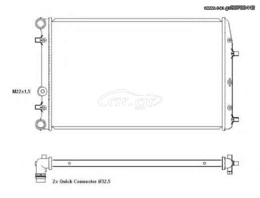 Ψυγείο νερού (ΚΑΙΝΟΥΡΓΙΟ) . SKODA ,ROOMSTER 2006-2010 1999-2008  (AXR BLS BME BMS BNM BNV BSW BTS BXW BZG CGPA) (632x413)