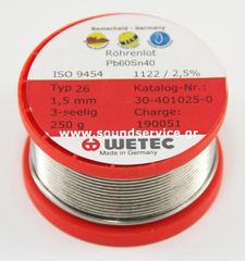 ΚΟΛΛΗΣΗ ΚΑΛΑΪ 1.5mm 250gr Sn40/Pb60 WETEC