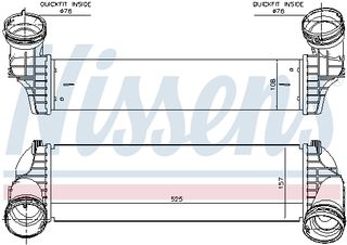 Ψυγείο αέρα υπερπλήρωσης Intercooler BMW X5 (E70), X5 (F15, F85), X6 (E71, E72), X6 (F16, F86) 2.0D-3.0D 12.06-07.19