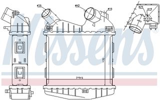  Ψυγείο αέρα υπερπλήρωσης Intercooler SMART CABRIO, CITY-COUPE, FORTWO 0.8D 11.99-01.07