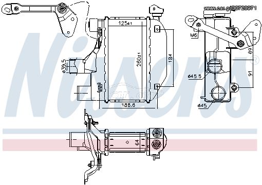 Ψυγείο αέρα υπερπλήρωσης Intercooler TOYOTA COROLLA 1.4D 06.04-10.07