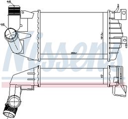  Ψυγείο αέρα υπερπλήρωσης Intercooler OPEL ASTRA H, ASTRA H GTC, ZAFIRA B 1.3D/1.7D/1.9D 03.04-04.15