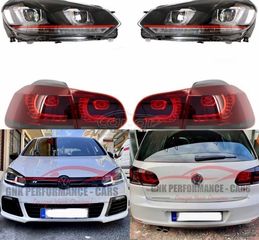 ΣΕΤ ΦΑΝΑΡΙΑ VW Golf 6 VI (2008-2013) Golf 7 3D LED DRL U-Design GTI with Taillights Full LED R20