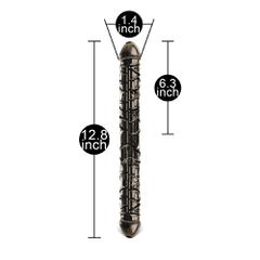 Black Color Realistic Double Ended Dildo-thumb-3