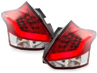 ΦΑΝΑΡΙΑ ΠΙΣΩ LED Taillights FORD FOCUS 2011+ red/clear LED Taillights