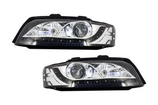 ΦΑΝΑΡΙΑ ΕΜΠΡΟΣ AUDI A4 8E (2001-2004) LED DRL Look Black