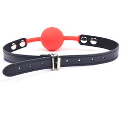 Red Silicone Ball Gag-thumb-1
