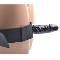 Leg Harness with Black Dildo-thumb-1