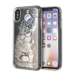 Karl Lagerfeld KLHCPXKSICGO hard case Iconic Liquid Glitter for Apple iPhone X/XS gold