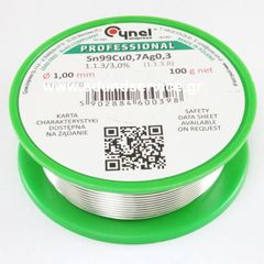 ΚΟΛΛΗΣΗ ΚΑΛΑΪ 1mm 100gr ΧΩΡΙΣ ΜΟΛΥΒΔΟ Sn99Ag0.3Cu0.7