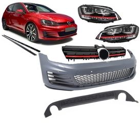 BODY KIT VW GOLF 7 VII 2013-2016 GTI Look With Front Grille and Headlights LED DRL