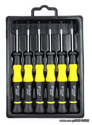 SPROTEK set κατσαβιδιών ακριβείας torx STD-3661, κασετίνα, 6 τεμάχια STD-3661 id: 30958