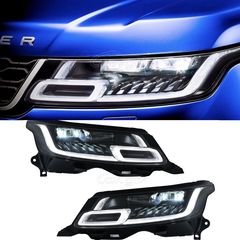 ΦΑΝΑΡΙΑ ΕΜΠΡΟΣ LED Land Rover Range Sport L494 (2013-2017) with Dynamic Turn Signal Conversion to 2018-up Model Matrix Look
