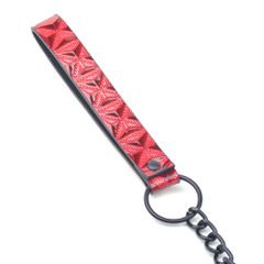 Red Color Embossed Bondage Collar-thumb-3
