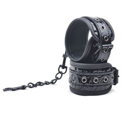 Black Color Embossed Handcuffs-thumb-2