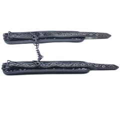 Black Color Embossed Handcuffs-thumb-4