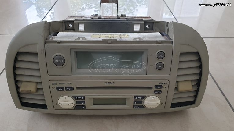 ΓΝΗΣΙΟ RADIO-CD NISSAN MICRA ΜΑΖΙ ΜΕ ΟΘΟΝΗ ΚΑΙ ΑΕΡΑΓΩΓΟΥΣ