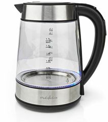 NEDIS Electric Kettle 1.7 L 360 Rotation Glass - (KAWK320EGS)